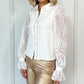 Lynda Embroidered Button Down Shirt - White