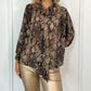 Nicole Animal Print Shirt - Brown