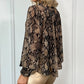 Nicole Animal Print Shirt - Brown