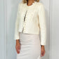 Charlotte Embroidered Short Blazer - Beige