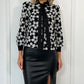 Kate Floral Sequin Shirt - Black and White