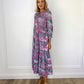 Triona Printed Maxi Dress - Purple