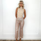 Nadia Sequin Trousers - Rose Gold