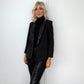 Donna Sequin Collar Blazer - Black