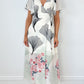 Michelle Printed Midi Wrap Dress