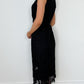 Emily Belted Broderie Dress - Black