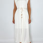 Sheila Rope Belt Midi Dress - White