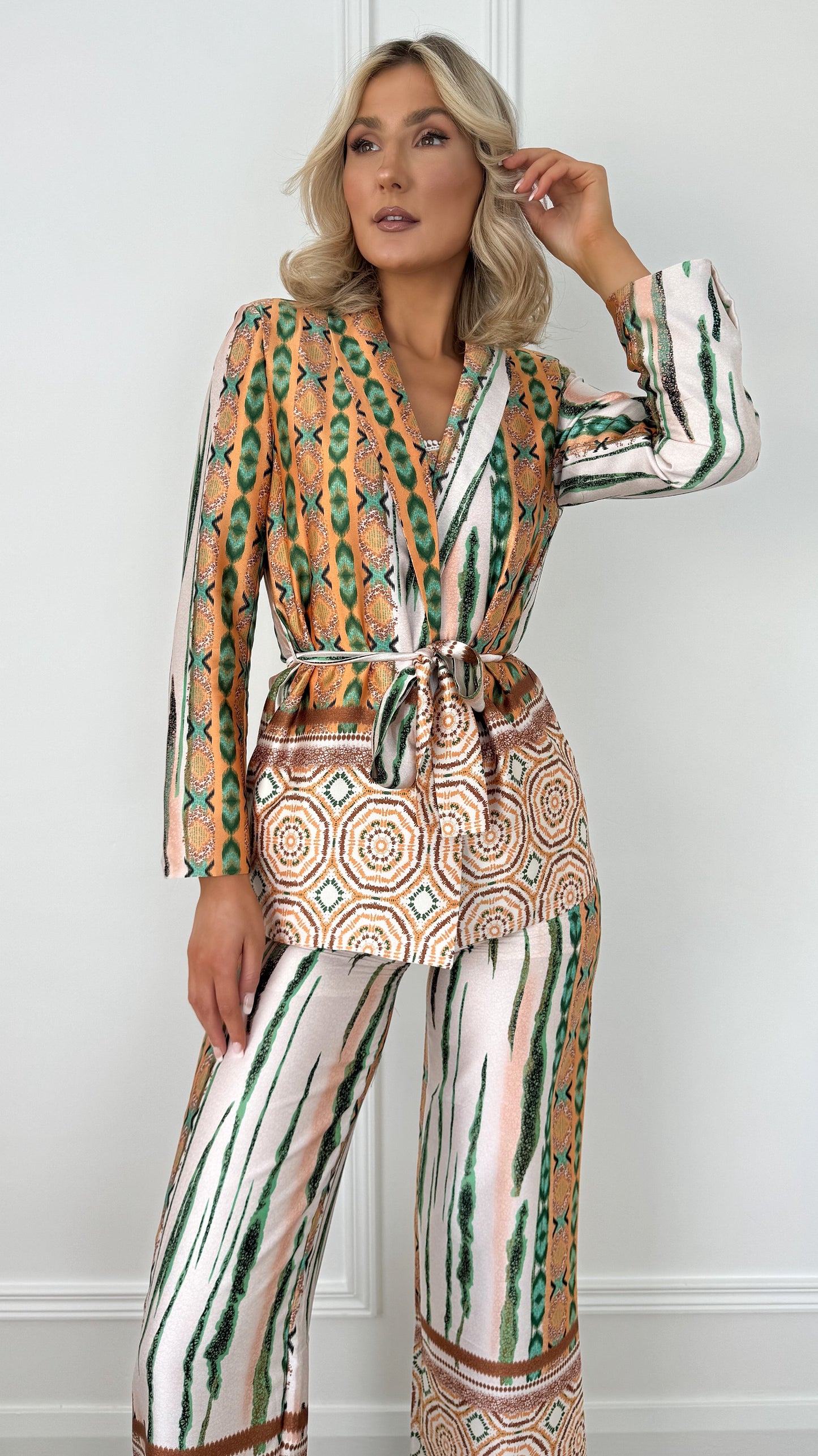 Norah Printed Kimono with Belt