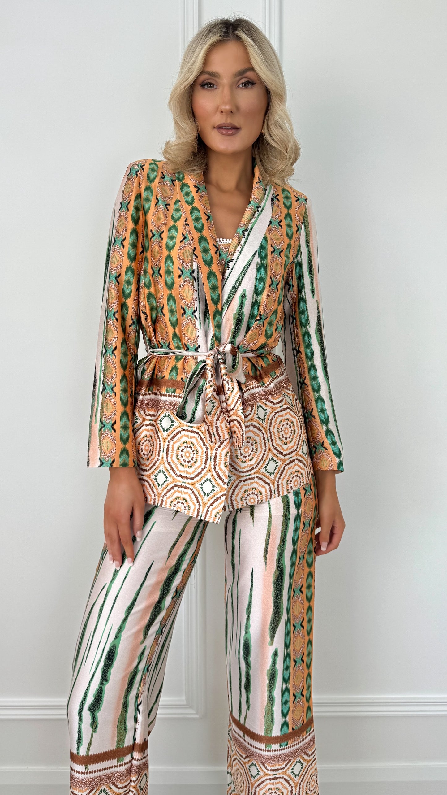 Norah Printed Kimono with Belt