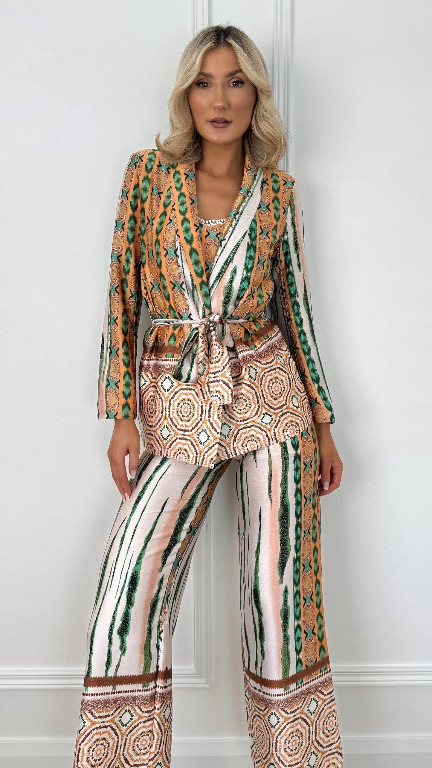 Norah Printed Kimono with Belt