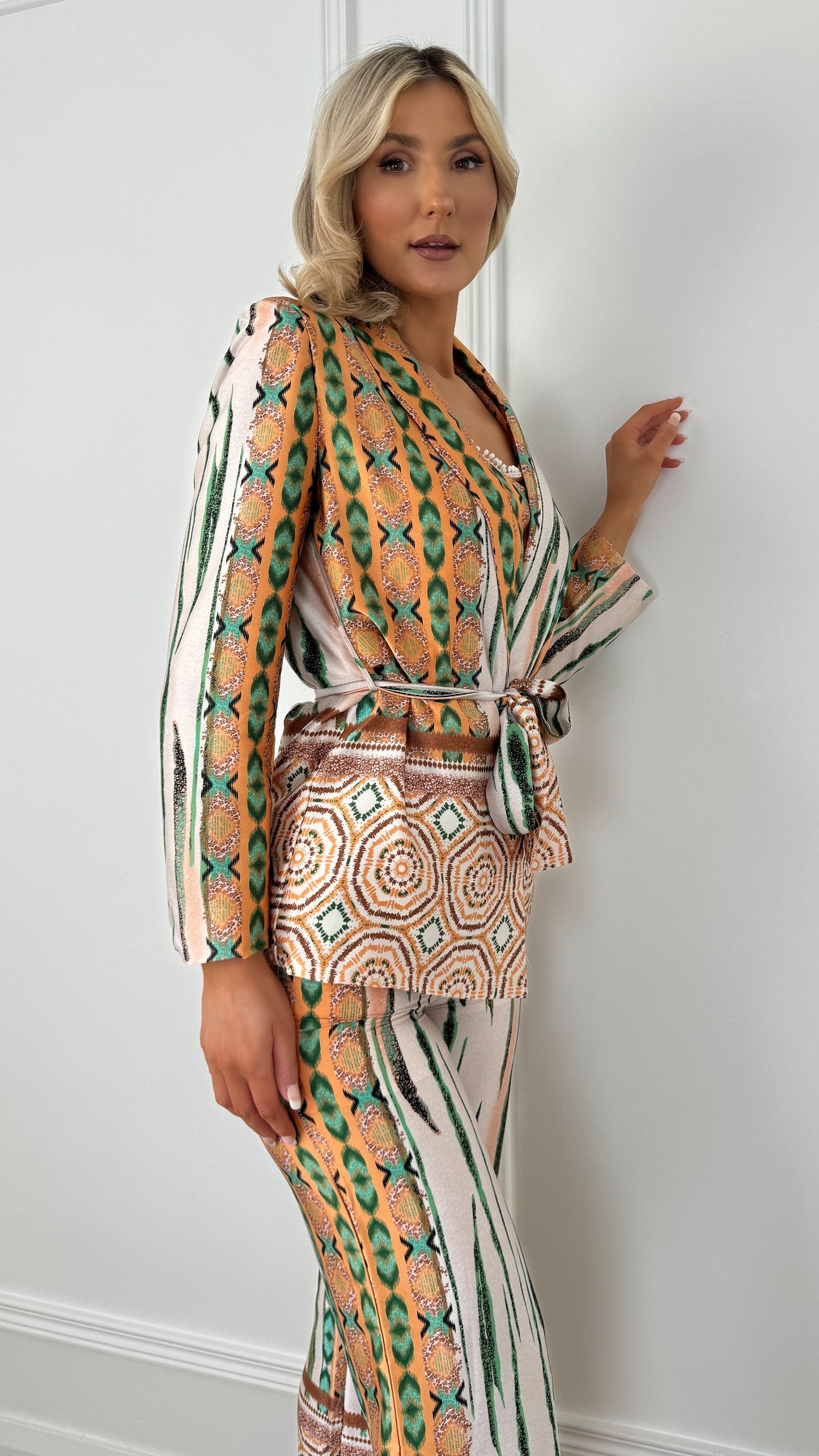 Norah Printed Kimono with Belt