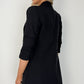 Annie  Longline Blazer with Ruched Sleeves - Black