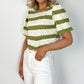 Lola Striped Crop Top - Green