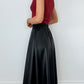 Camille Maxi Leather Skirt - Black