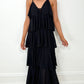 Rita Multi Layered Ruffle Dress - Black