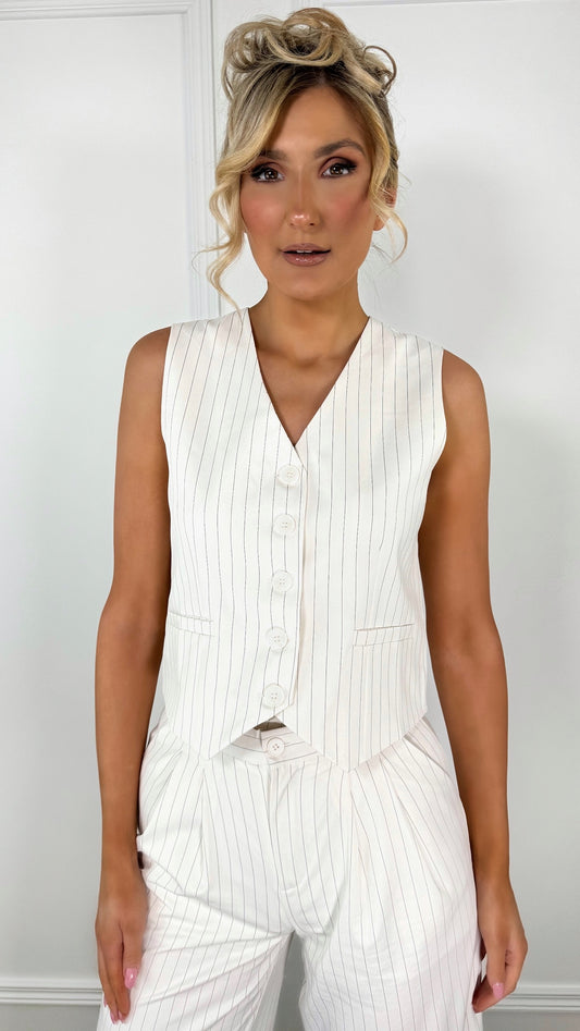 Tailored Stripped Vest