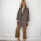 Kate Buttoned Coat - Brown