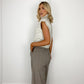 Cassy Sweater Vest With High Neck  - Grey