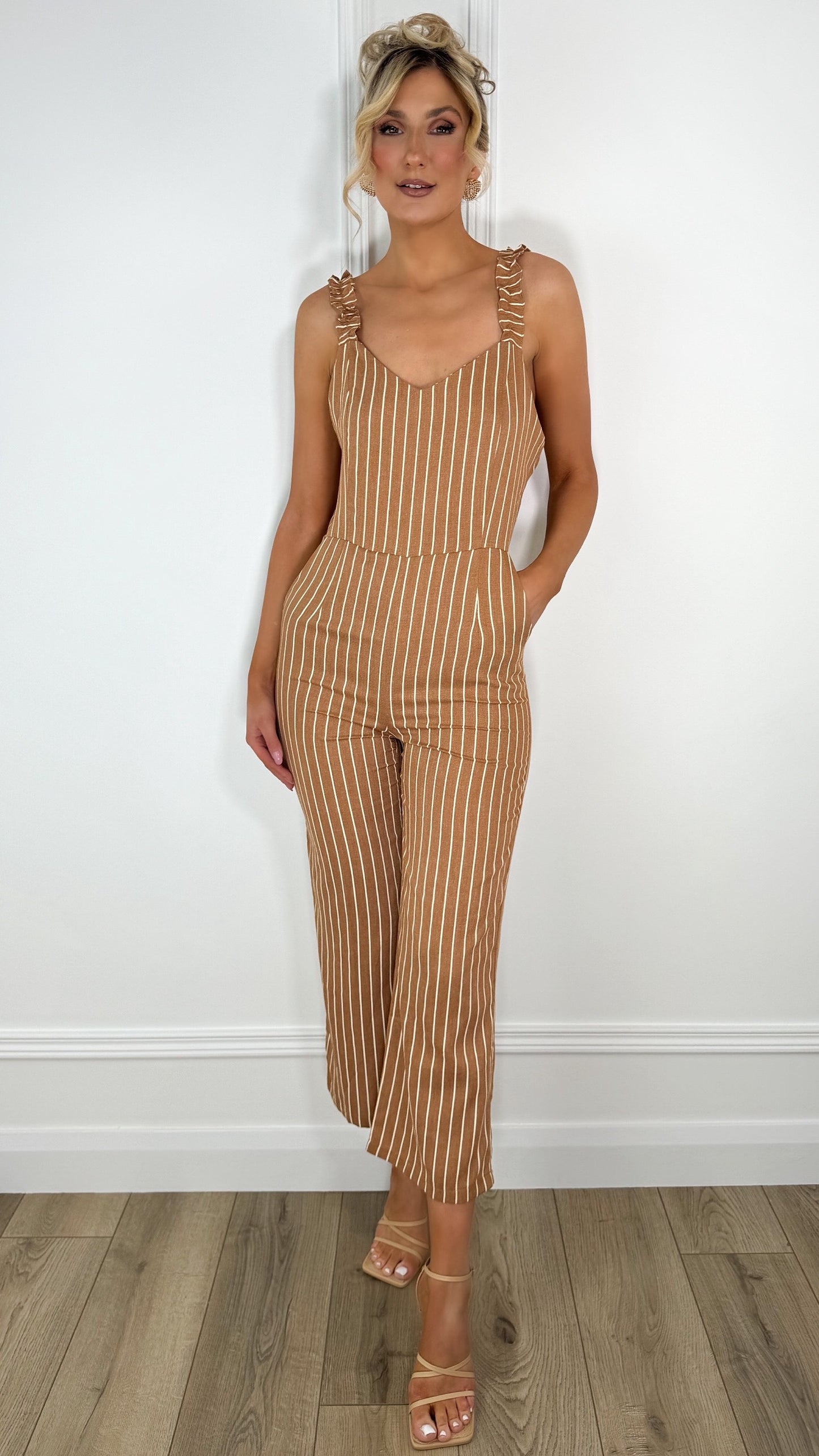 Penny Stripe Jumpsuit with Pockets