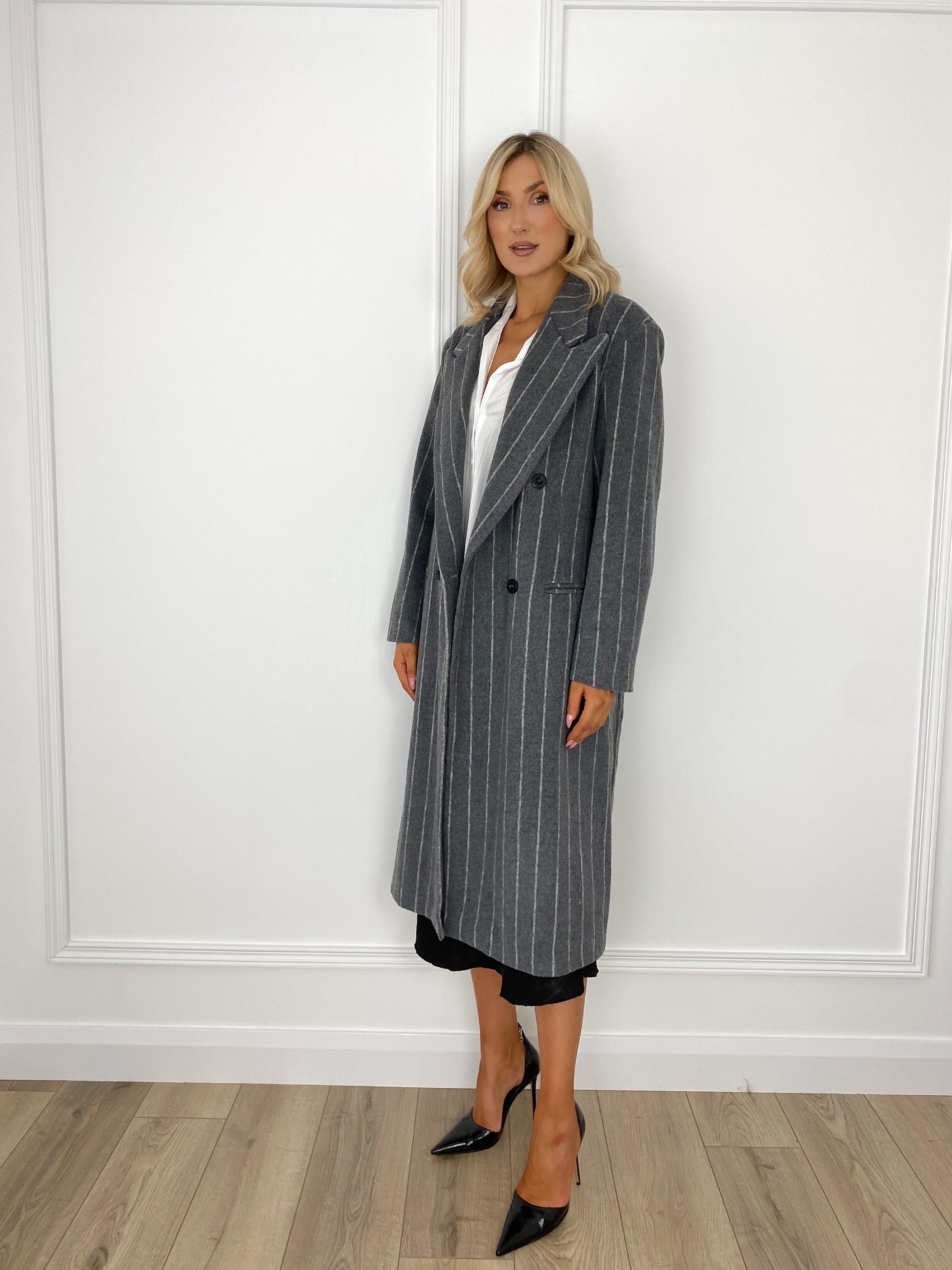 Coat on sale with stripes