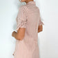 Cathy Pink and White Stripe Shirt