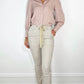 Beige Trousers with Gold Side Detail
