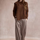 Sharon Knitted Scarf Jumper - Chocolate