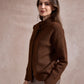 Sharon Knitted Scarf Jumper - Chocolate