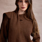 Sharon Knitted Scarf Jumper - Chocolate