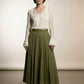 Claire Maxi Flared Skirt - Khaki