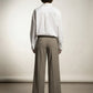 Mindy Tailored Stripped Cropped Trousers - Beige