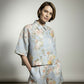 Lunna Linen Cropped Shirt - Light Blue