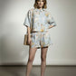 Lunna Linen Cropped Shirt - Light Blue