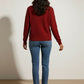 Rob Long Sleeved Pattern Knit Top - Red