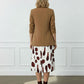Jane Ruched Sleeve Blazer - Light Brown