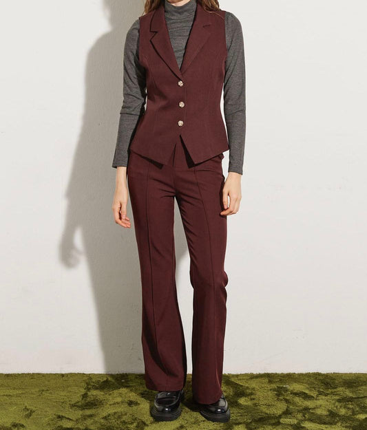 Ciara Tailored Trousers - Plum