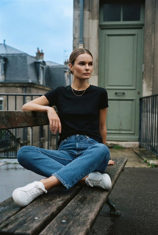 Round Neck T-Shirt - Black