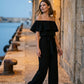Breda Off The Shoulder Jumpsuit - Black