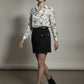Linda Suede Mini Skirt with Side Pockets - Black