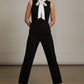 Julie white Bowknot Jumpsuit - Black