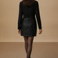Luna Button Detail Bodycon Dress - Black