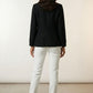 Sonya Single Breasted Blazer with Gold Button - Black