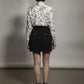 Linda Suede Mini Skirt with Side Pockets - Black