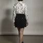 Linda Suede Mini Skirt with Side Pockets - Black