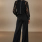 Gemma Satin Trousers - Black