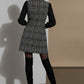 Emily Bowknot Check Mini Dress - Black