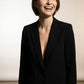 Lizzie Single Button Blazer with Lace - Black