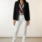 Sonya Single Breasted Blazer with Gold Button - Black