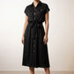 Linda Shirt Dress - Black