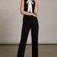 Julie white Bowknot Jumpsuit - Black